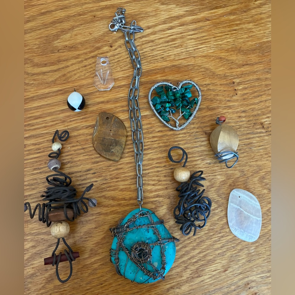 Set of 9 Unique Necklace Pendants